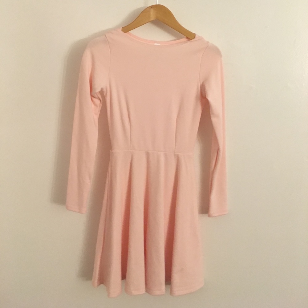 American Apparel AA Long Sleeve Ponte Skater Dress