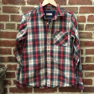 Jachs Long Sleeve Button-up Plaid Shirt