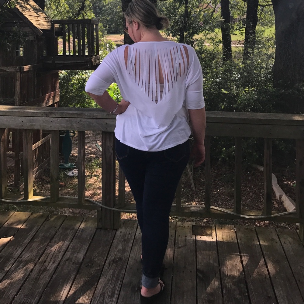 Shredded Back Tee