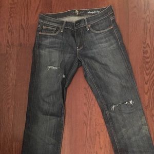 7 for all Mankind distressed ankle grazers