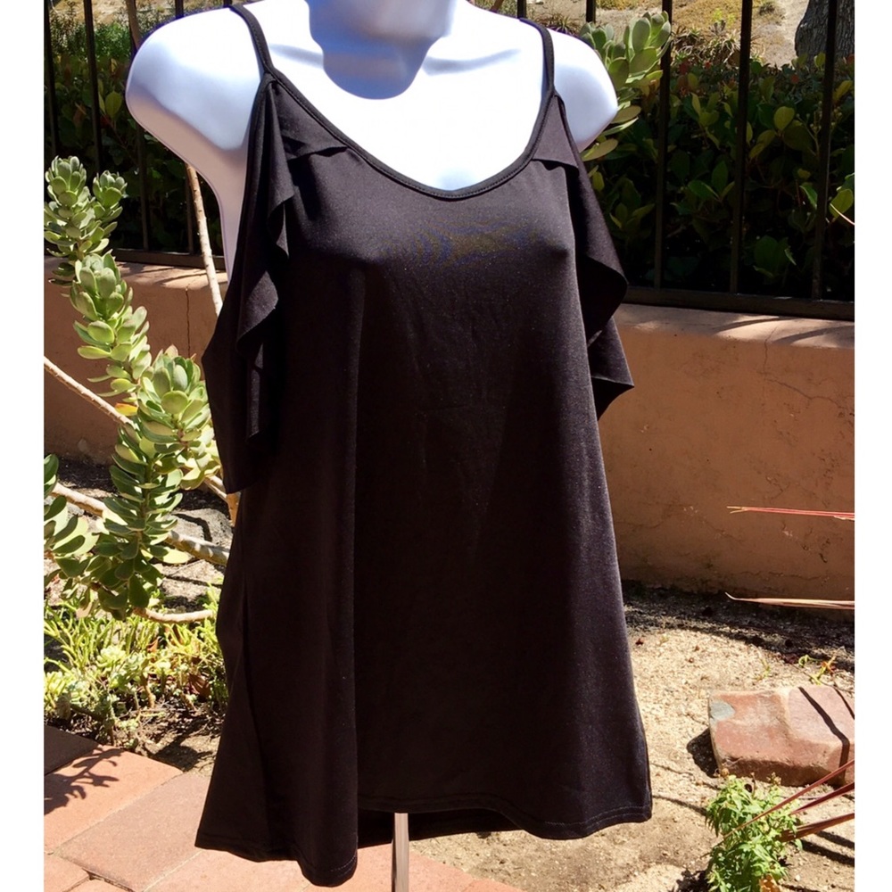 Sexy Criss-Cross Cold-Shoulder Summer Stretch Top - Picture 4 of 4