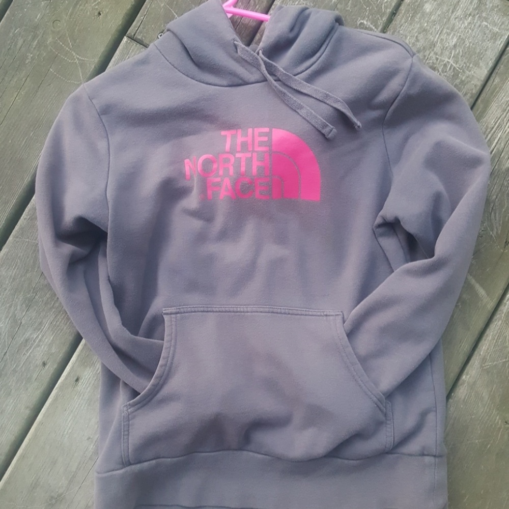 Grey/Pink Northface Hoodie