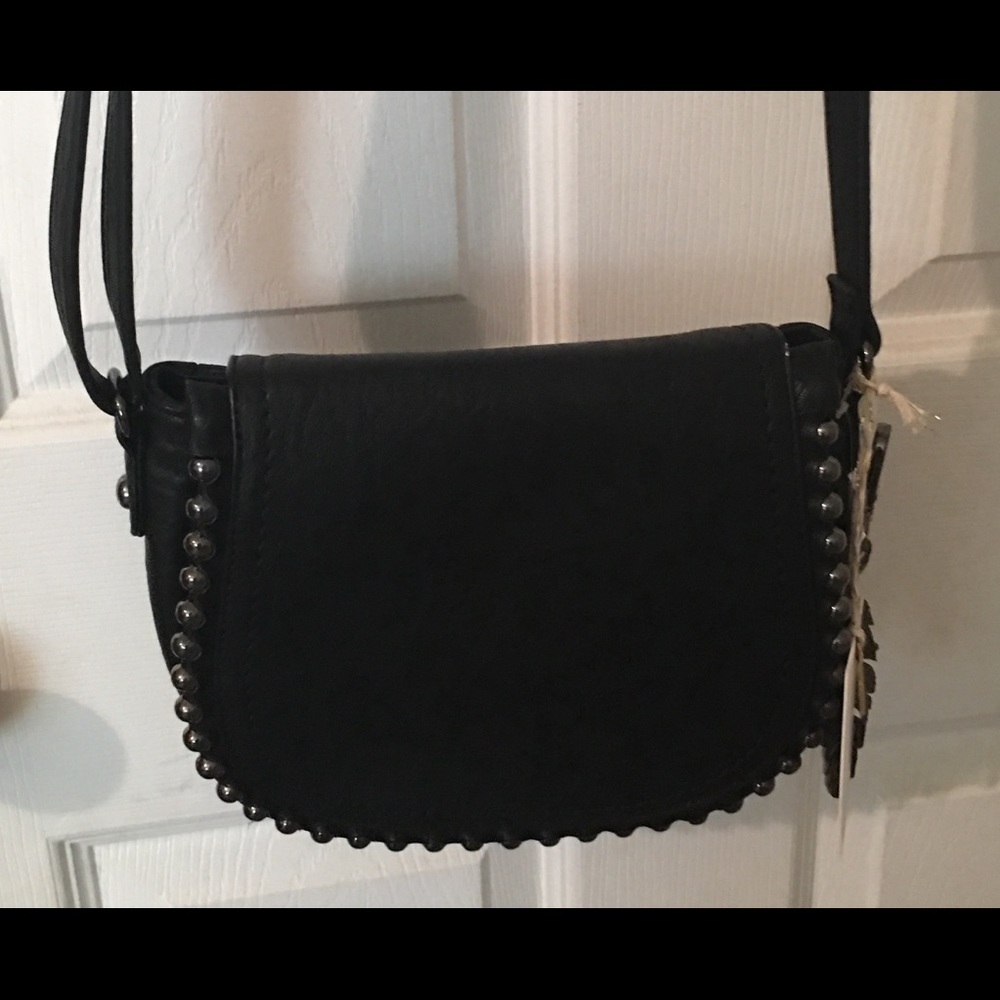 Black studded Jessica Simpson Camile Flap Purse