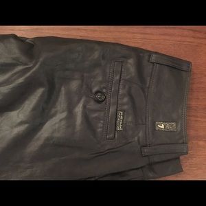 7 for all Mankind leather like wide leg pants