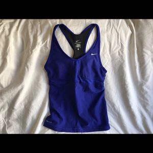 Nike studio top in blue/purple