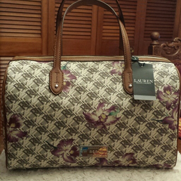 Ralph Lauren Handbags - Ralph Lauren NWT Orchid Barrel Satchel