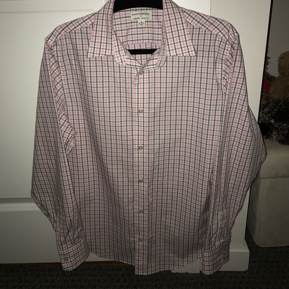 Button down plaid shirt