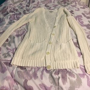 American Eagle Off White Cardigan