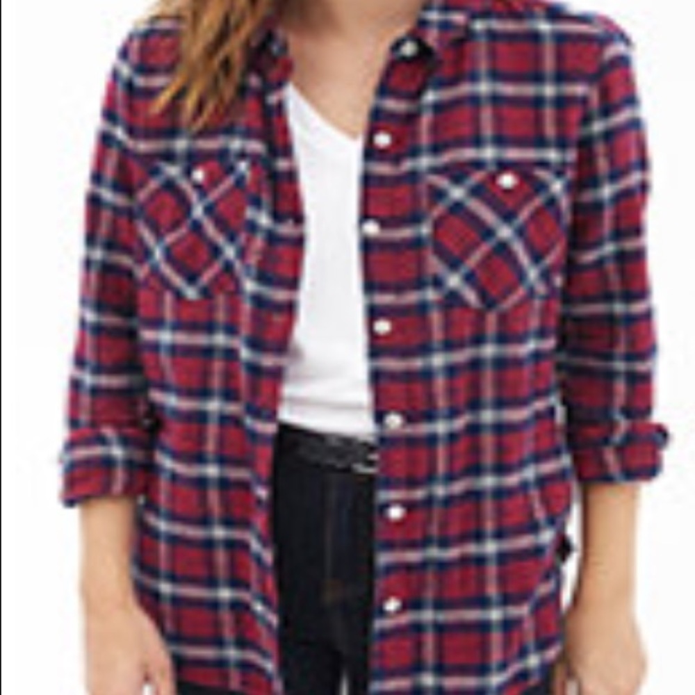Tartan plaid flannel cotton shirt