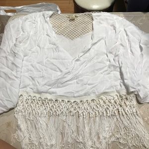NWOT White bohemian white cover up