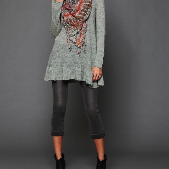 Free People Denim - Free People Gray Capri Jeans