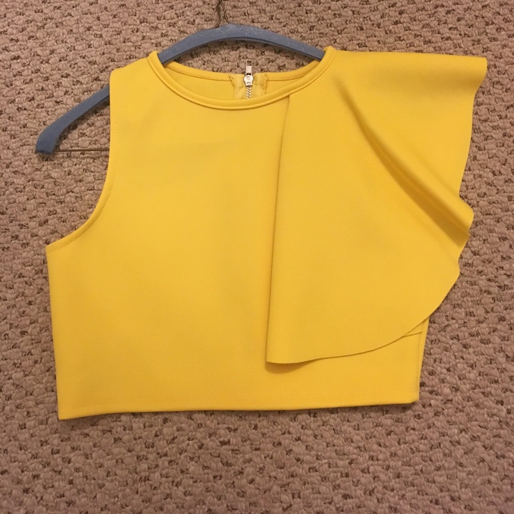 Shein yellow crop top