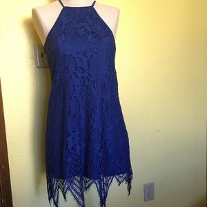 Lace halter dress
