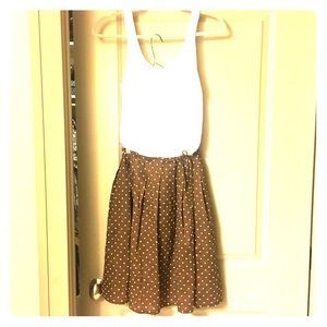 Brown polka dot skirt by kulson Italy