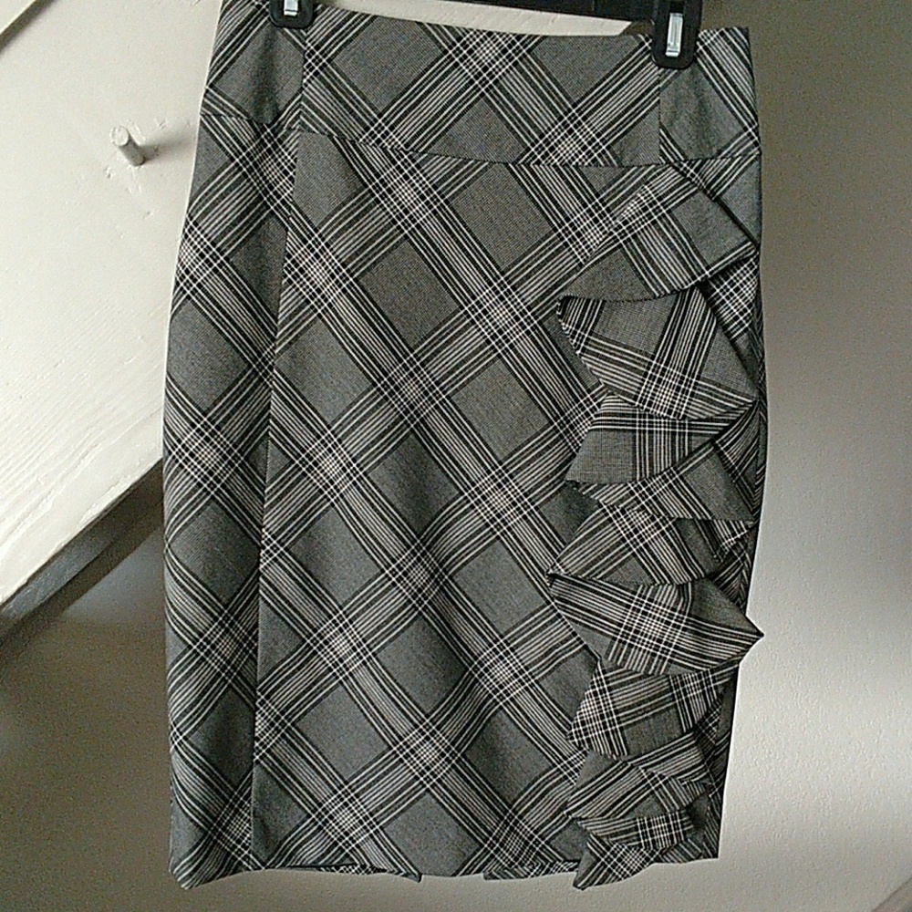 Black and Grey Pencil Skirt