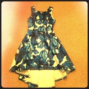 Shein V Back blue dress