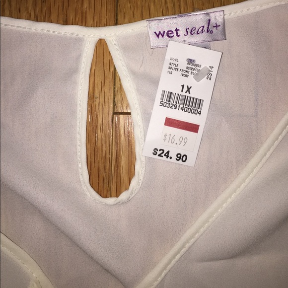 Wet Seal Sheer White Blouse - Picture 2 of 3