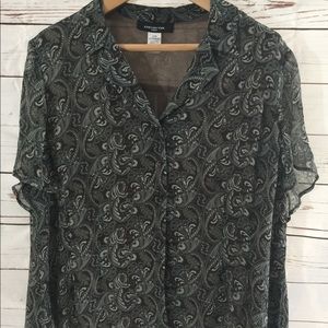 Jones New York 22W short sleeved blouse