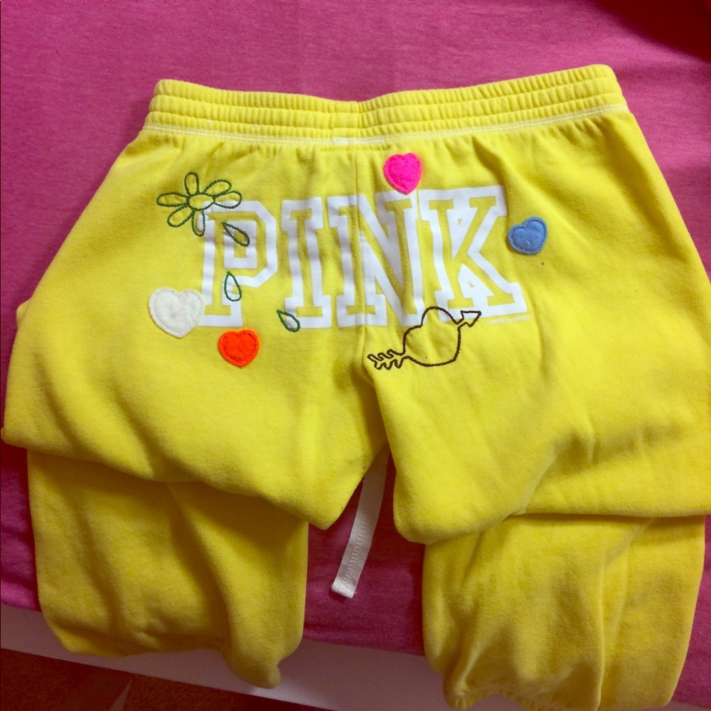 Yellow PINK sweatpants