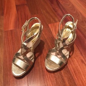 Michael/Michael Kors High Heel Wedge Sandals
