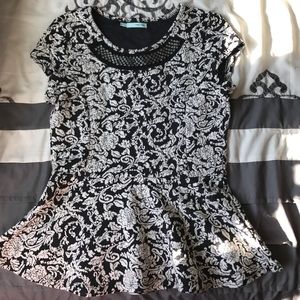 Black and White Women's top