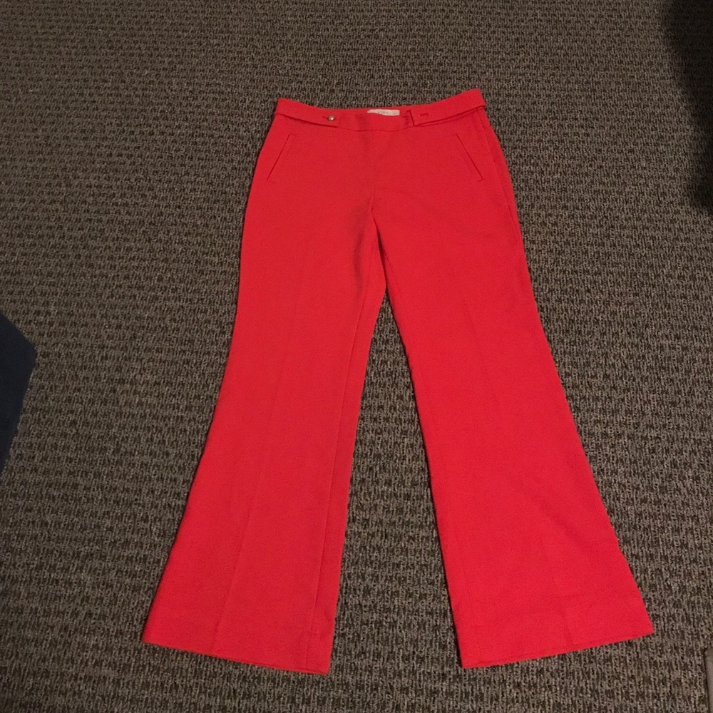 Fire Engine Red Slacks- Petite