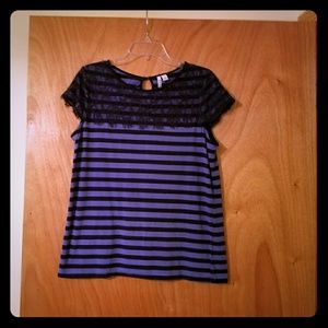 Elle Purple, Stylish Black with Lace Blouse