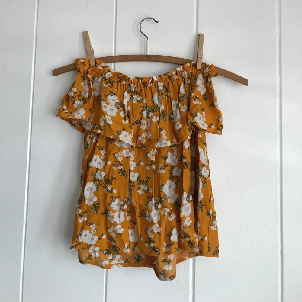 Floral off the shoulder top