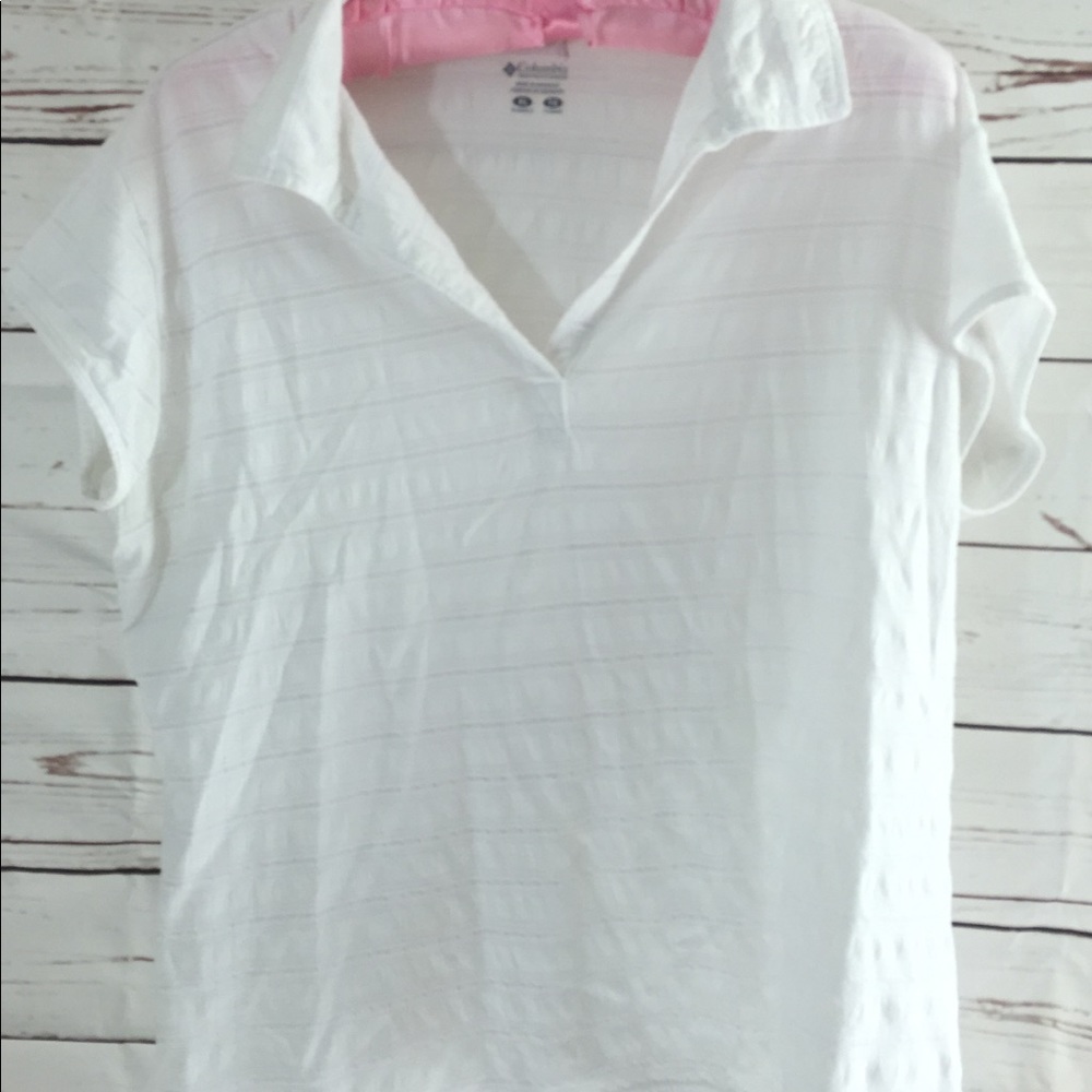 Columbia white collared shirt size XL