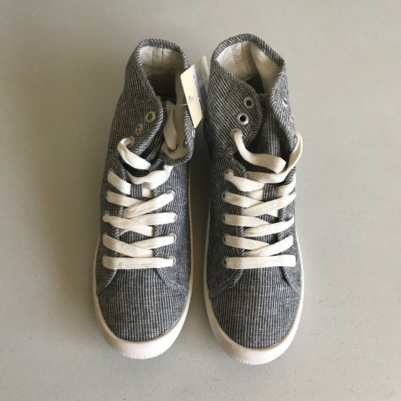 {Roxy} Rory Striped Canvas Mid Tops - Picture 2 of 7