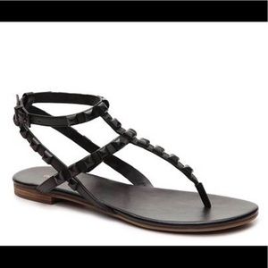 Black studded sandals