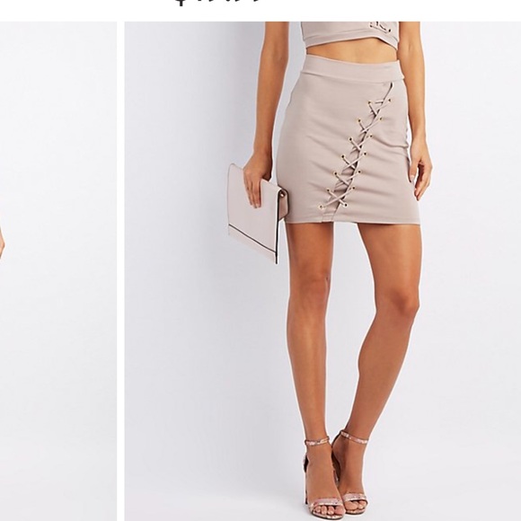 Charolette Russe Lace Up Skirt NWT - Picture 3 of 5