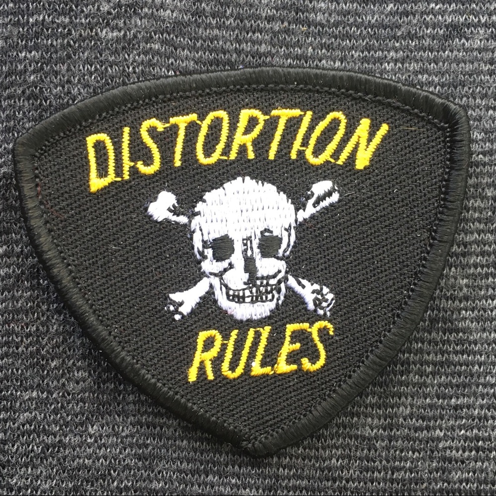Vintage 'Distortion Rules' Patch Iron On