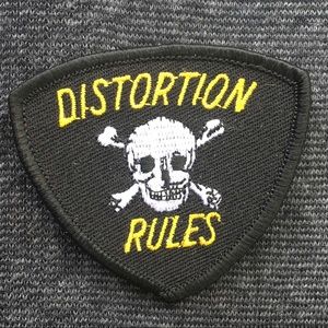 Vintage 'Distortion Rules' Patch Iron On