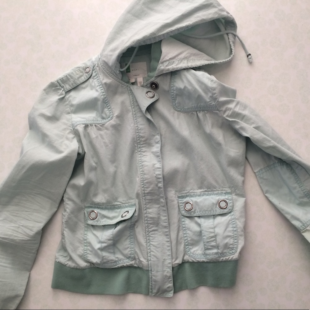 light blue light weight urban outfitters jacket
