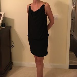 Perfect LBD. Scarlett size 6. Gold accent straps