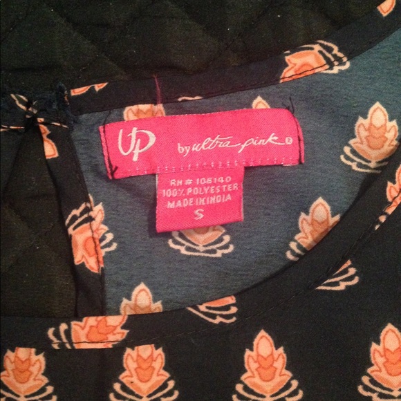 Cute Navy and coral dress - Picture 3 of 4