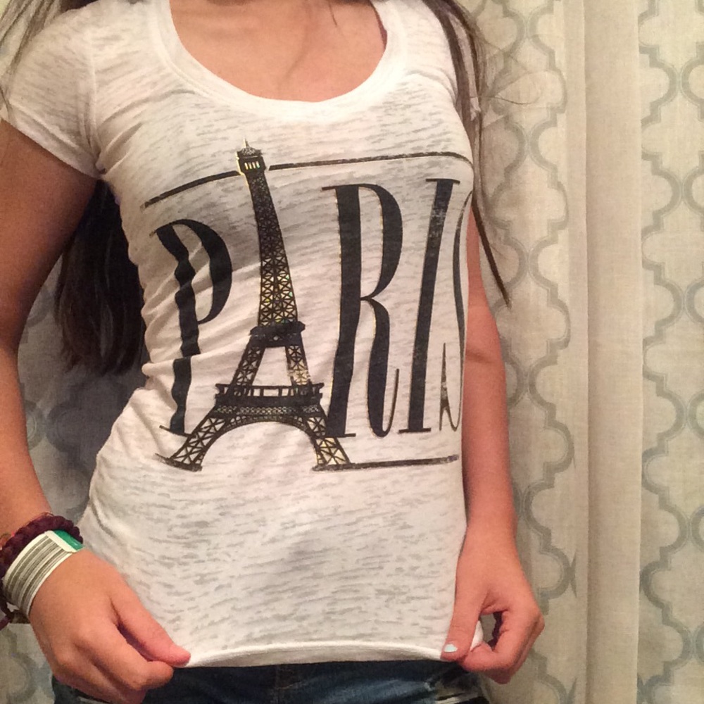 X small white Paris t shirt