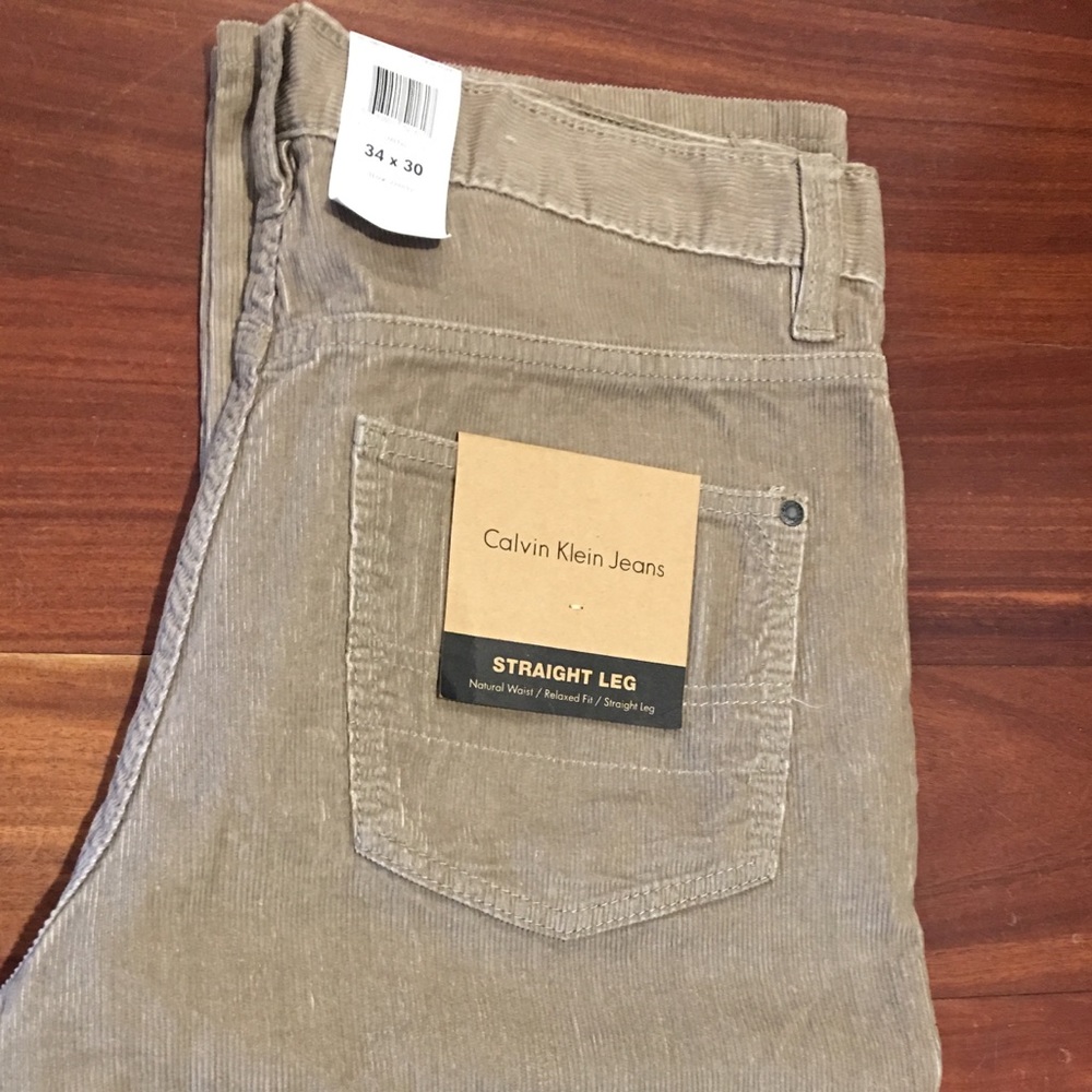 Calvin Klein Straight Leg Corduroy Jeans 34x30
