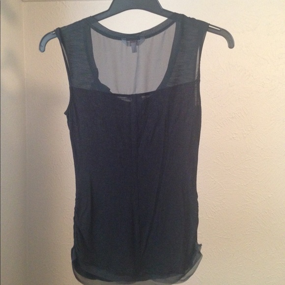 Candie's black top with sheer detail - Picture 2 of 4