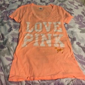 "Love Pink" Orange Tee