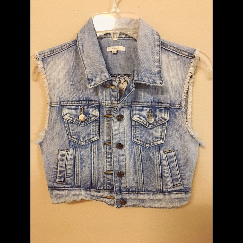 Cute small denim vest