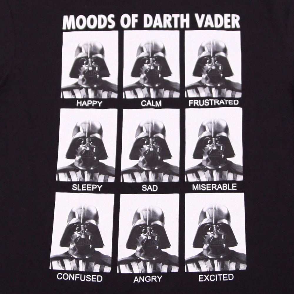 Star Wars T-Shirt Moods of Darth Vader Black H&M