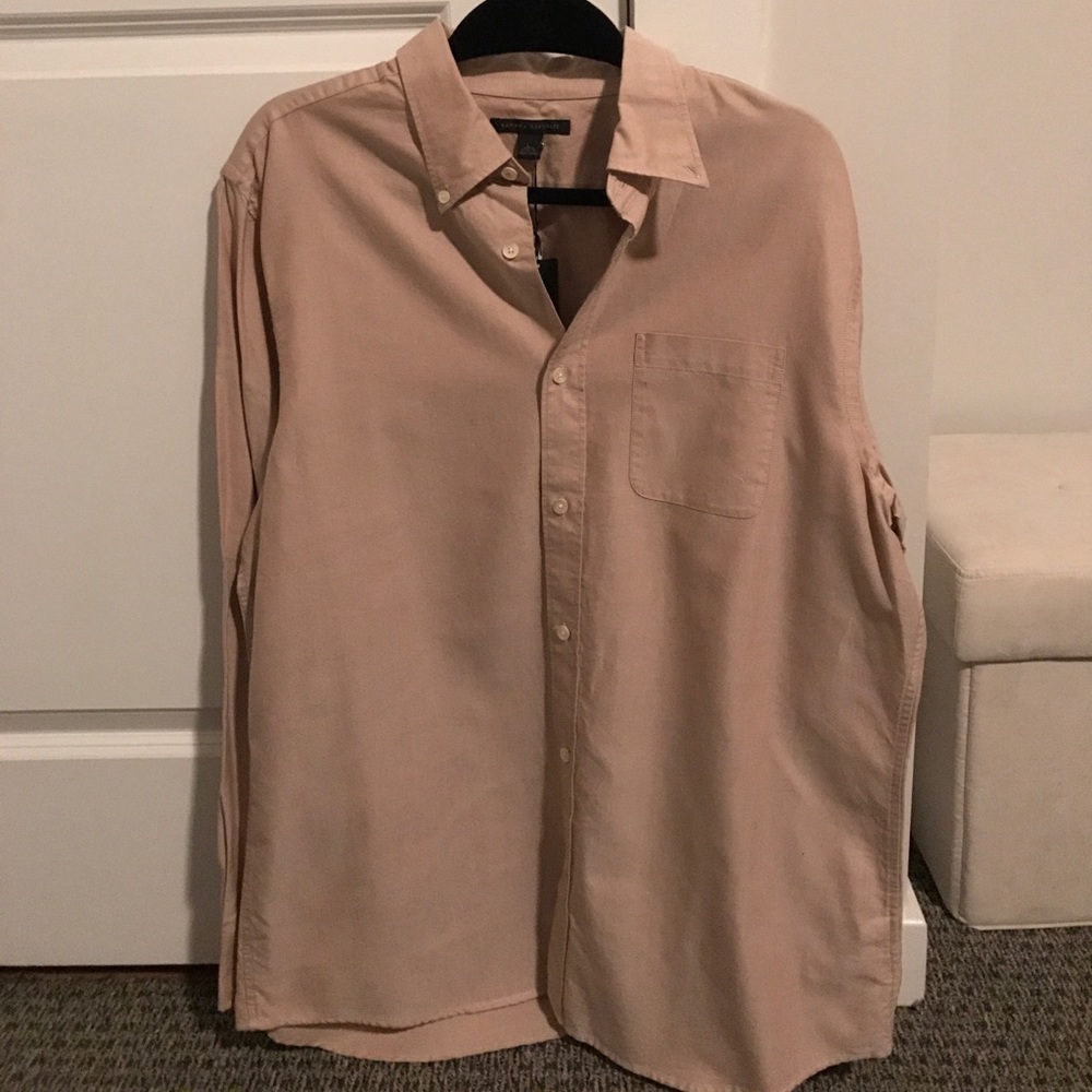 Khaki Banana Republic button down shirt