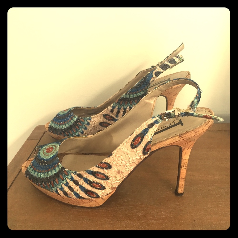 Fun peep toe pumps