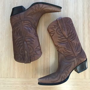 Guess leather cowboy boots