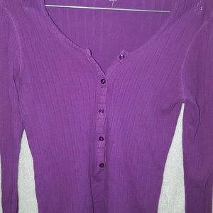 purple long sleeve shirt
