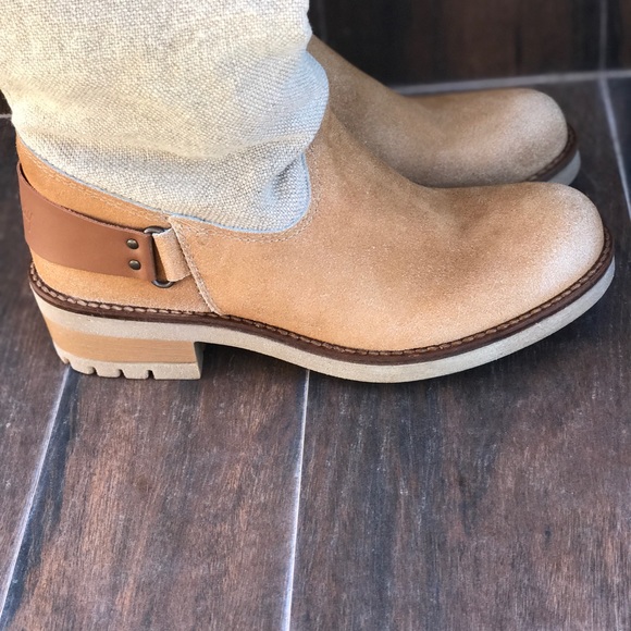 NIB Tan Leather Motorcycle Rugged Boot - Picture 4 of 5