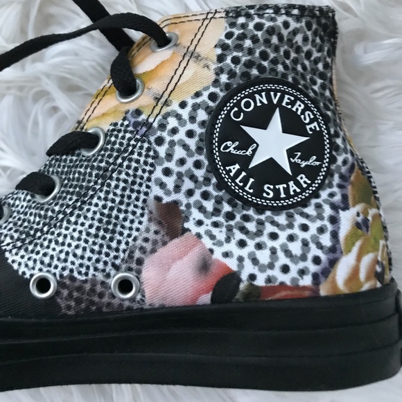 NWT Converse Digital Floral Black HT W AUTHENTIC - Picture 7 of 8