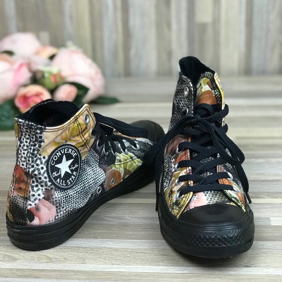 NWT Converse Digital Floral Black HT W AUTHENTIC - Picture 4 of 8